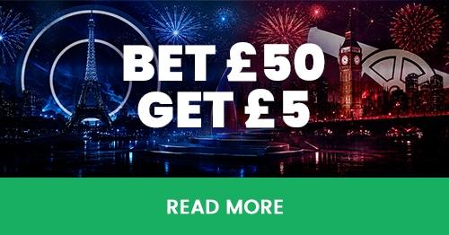 Deposit & Bet £50, Get £5 Bonus Bet. UEFA CL Final