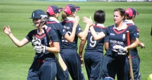 women's national cricket team celebrating