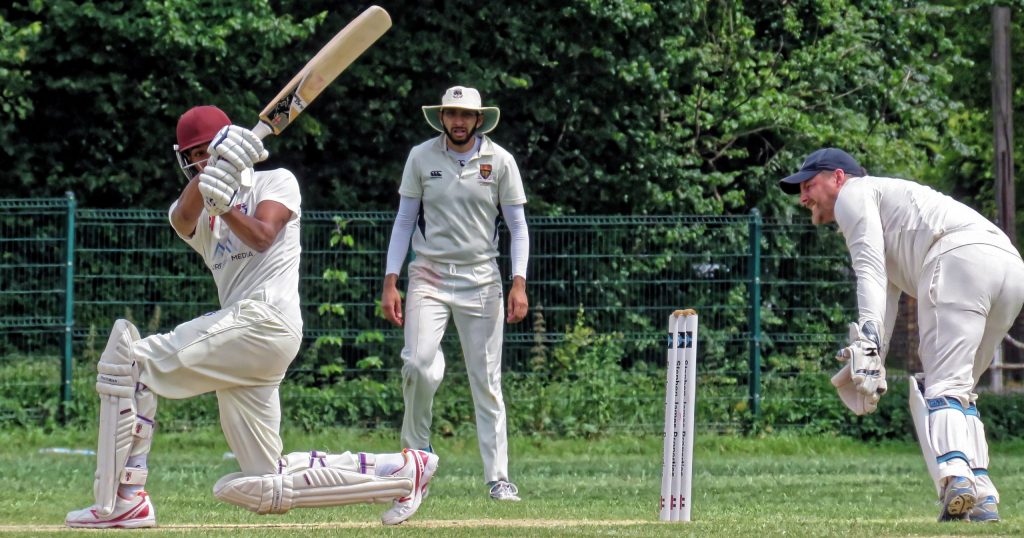 cricket players playing cricket