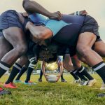 rugby players about to start playing