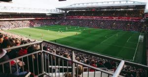 Football stadium filled with people