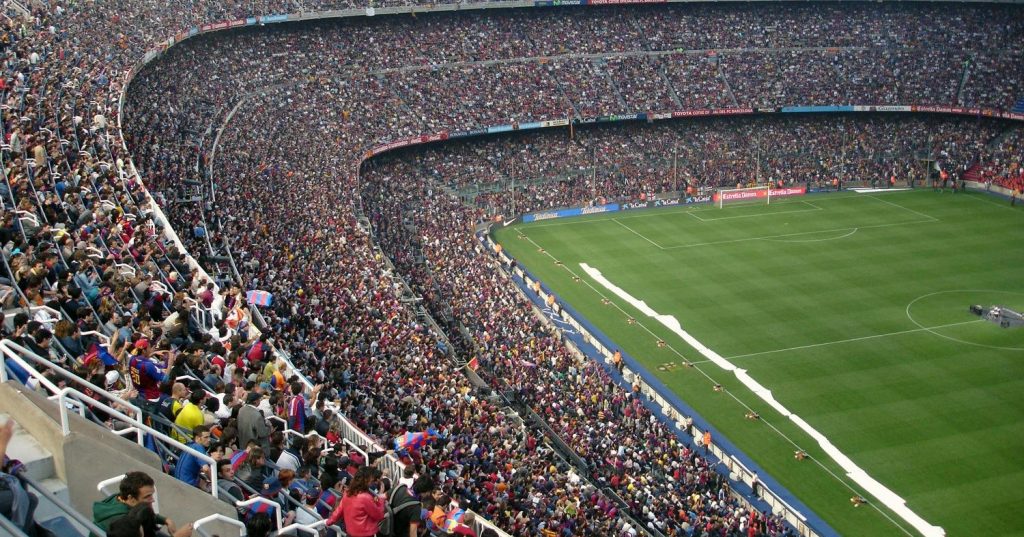 Football stadium filled with people
