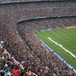 Football stadium filled with people