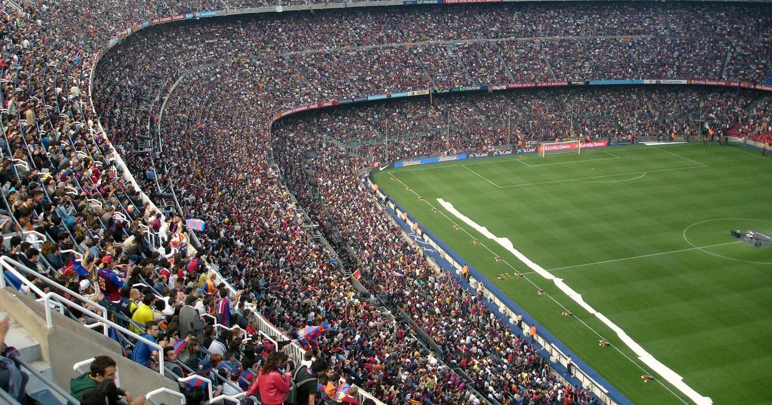 Football stadium filled with people