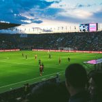 Football stadium filled with people