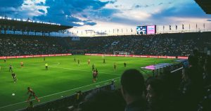 Football stadium filled with people
