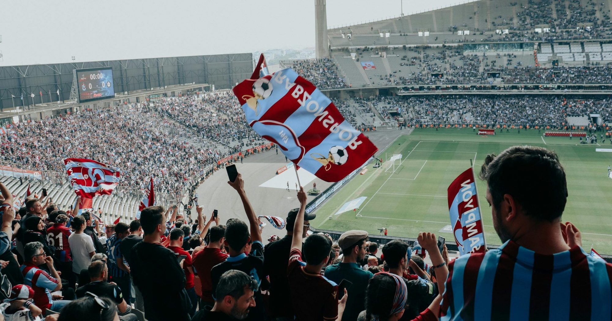 Football stadium filled with people