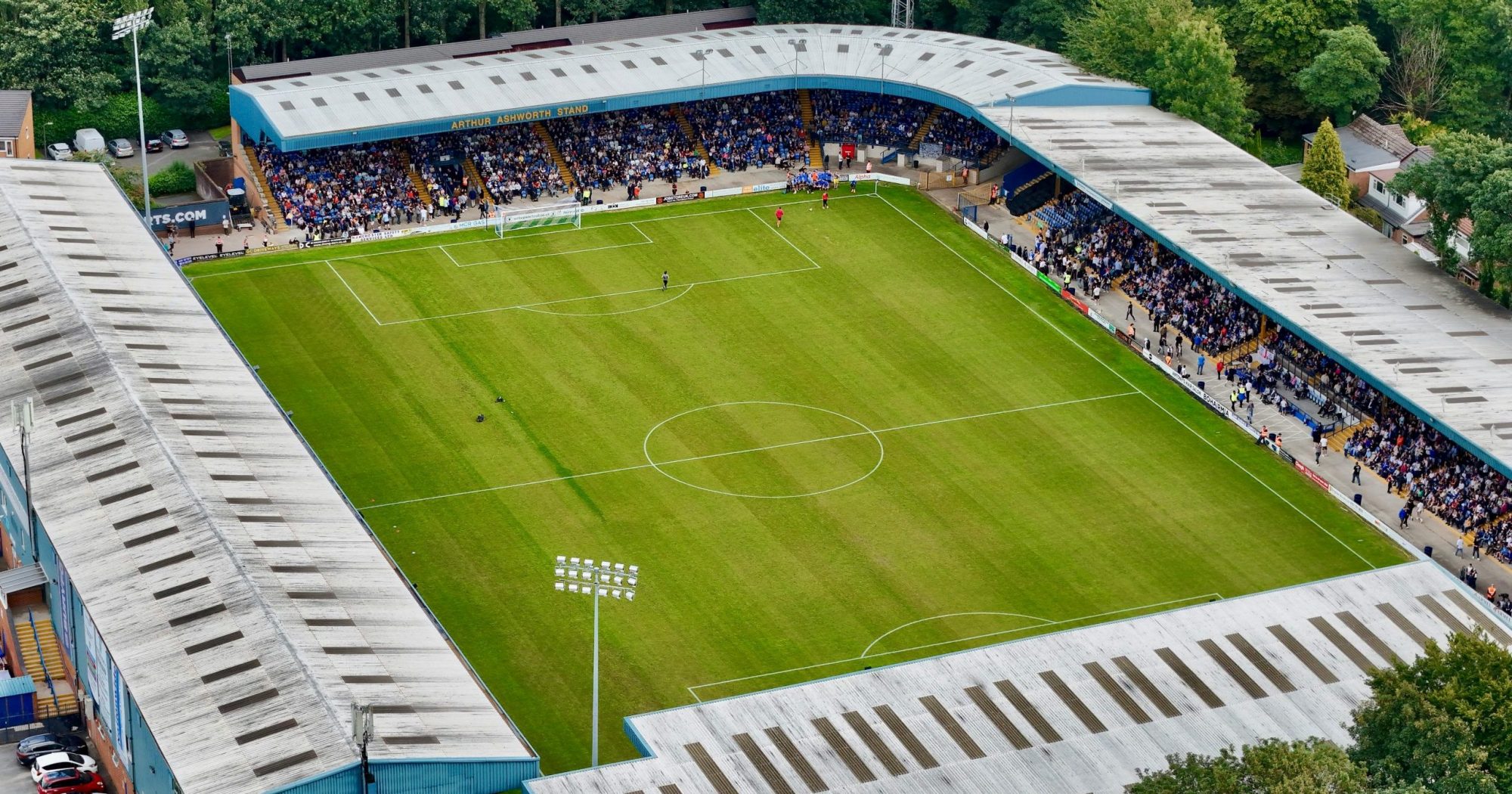 Football stadium filled with people