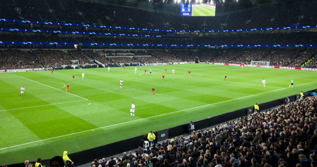 Football stadium filled with people