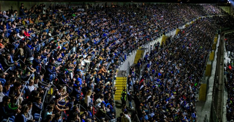 Football stadium filled with people