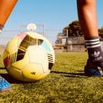 Man playing football on the field