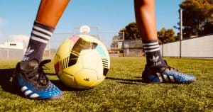 Man playing football on the field