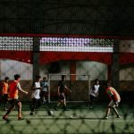 Football players playing football