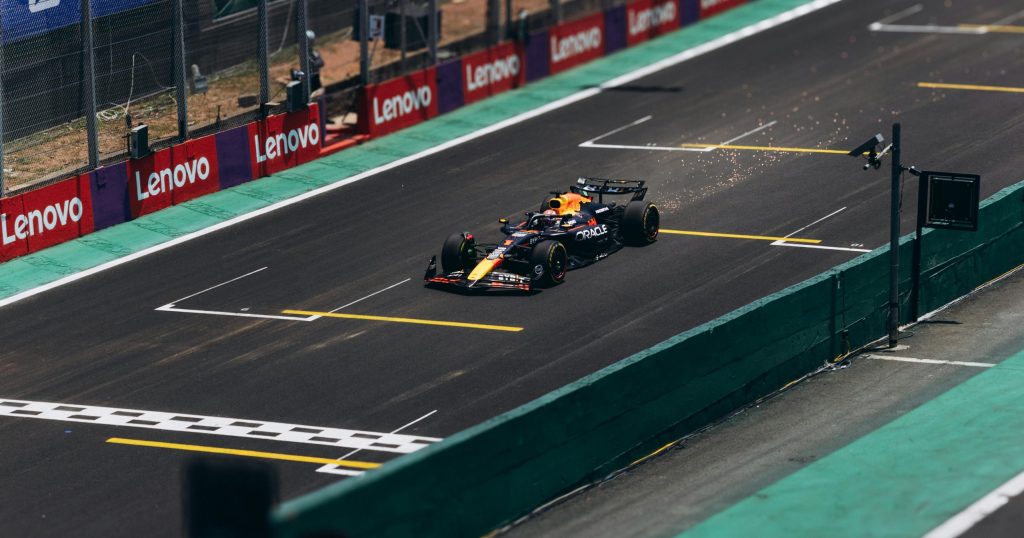 Formula 1 car on a race track