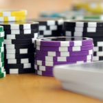 Poker chips on the table