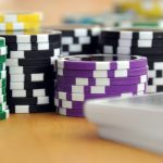 Betting chips on the table