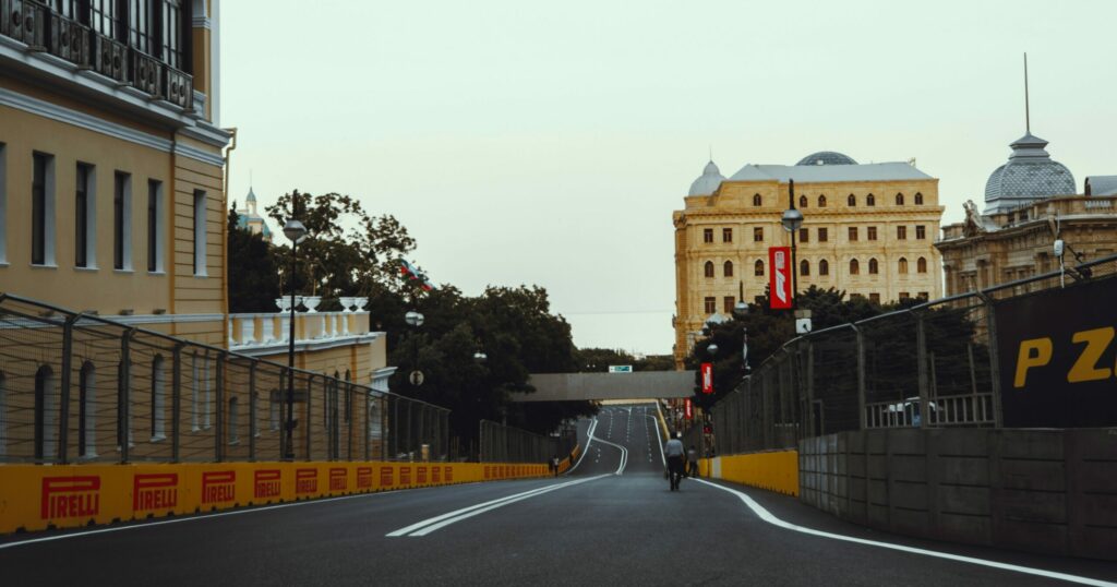 Formula 1 race track in the city