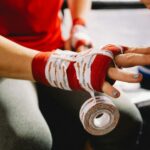 Person preparing for a fight