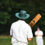 Man with a cricket bat