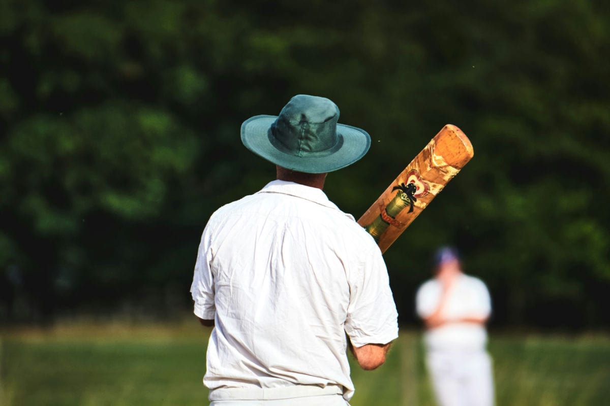 Man with a cricket bat