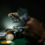 Man playing a game of poker
