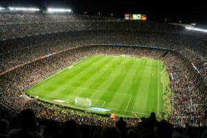Football stadium filled with people