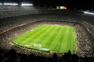Football stadium filled with people