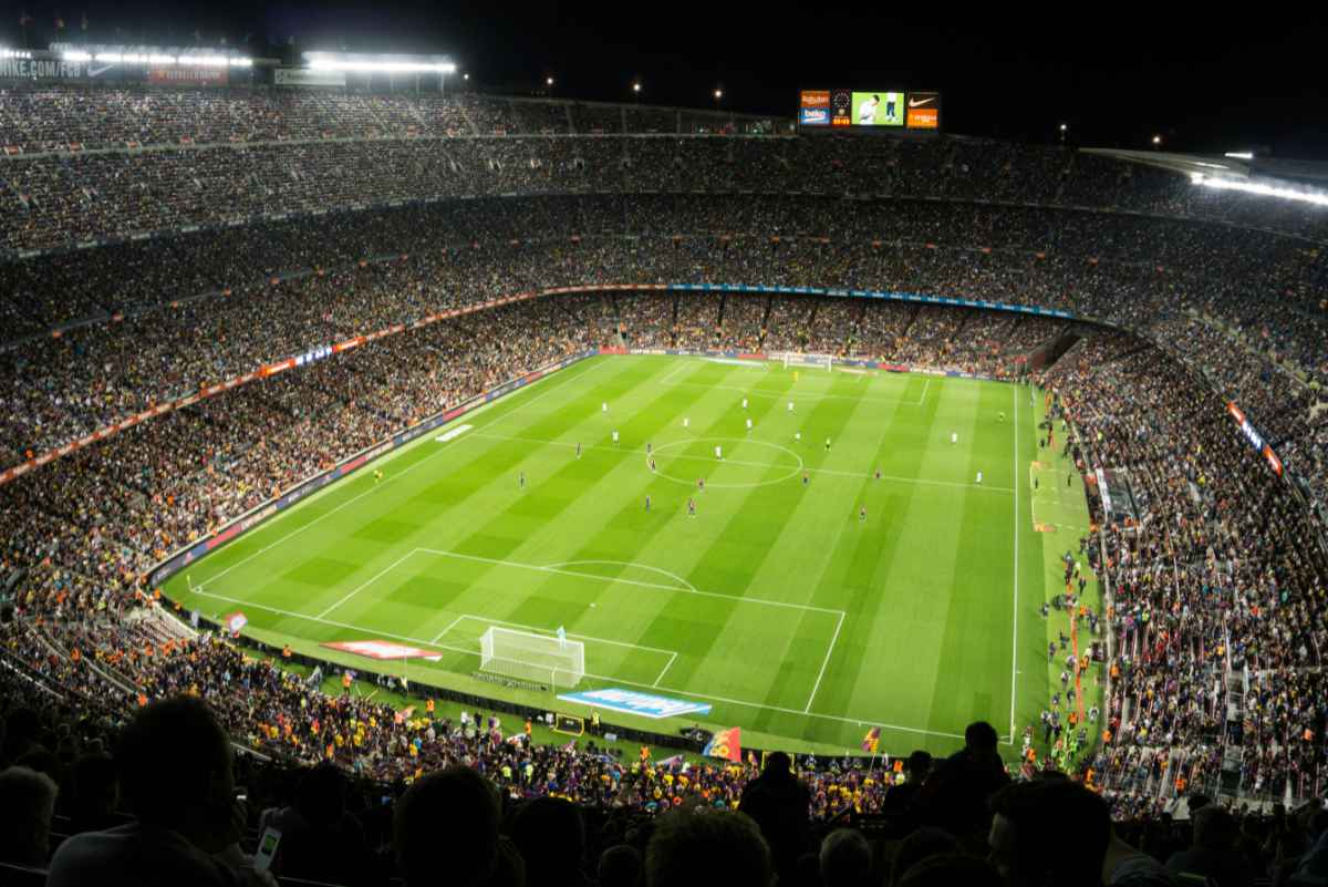 Football stadium filled with people