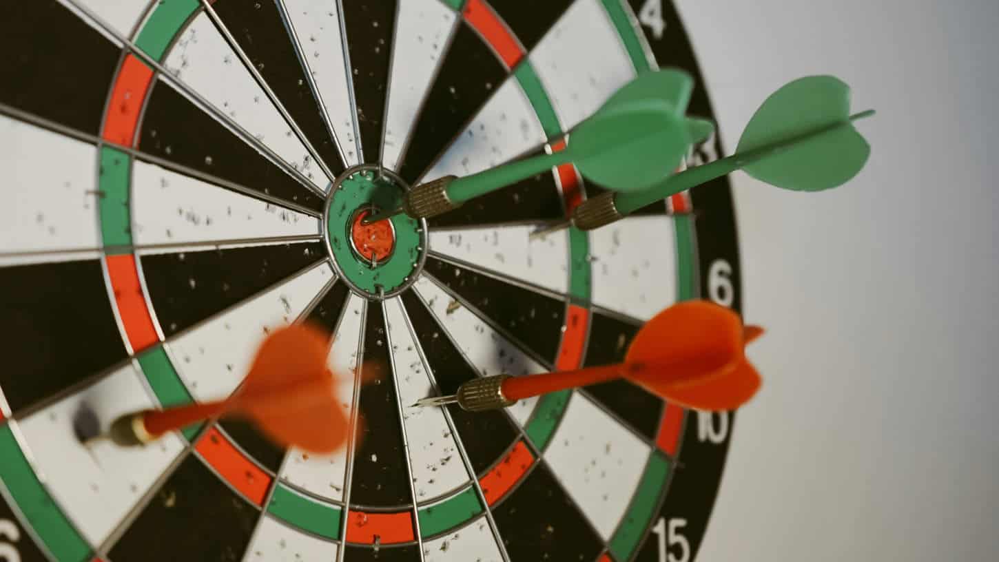 Multiple darts in a dart board