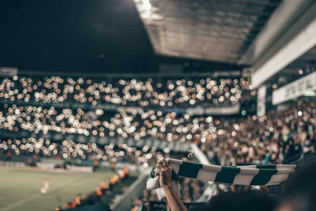 Football stadium filled with people