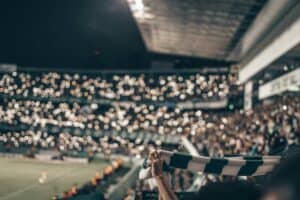 Football stadium filled with people