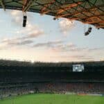 Football stadium filled with people