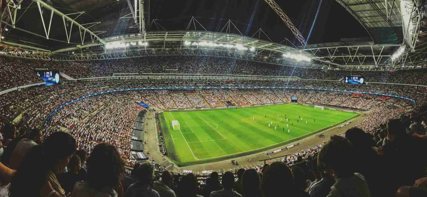 Football stadium filled with people