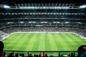 Football stadium filled with people