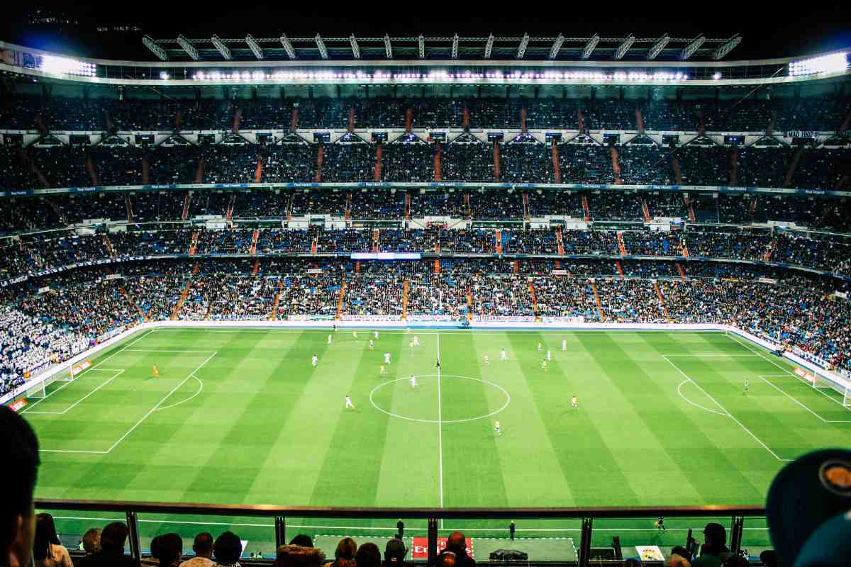Football stadium filled with people
