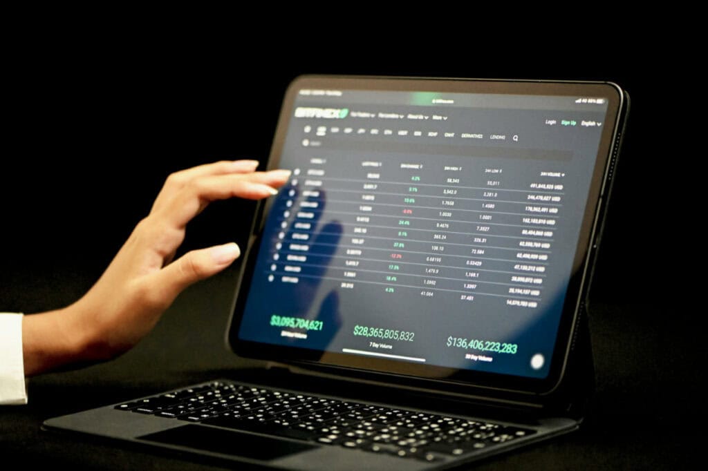 Man looking at the betting screen