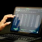 Man looking at the betting screen