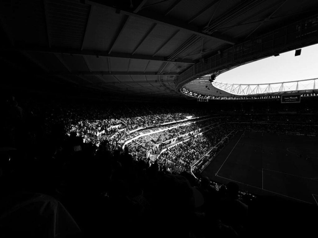 Football stadium filled with people