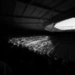 Football stadium filled with people