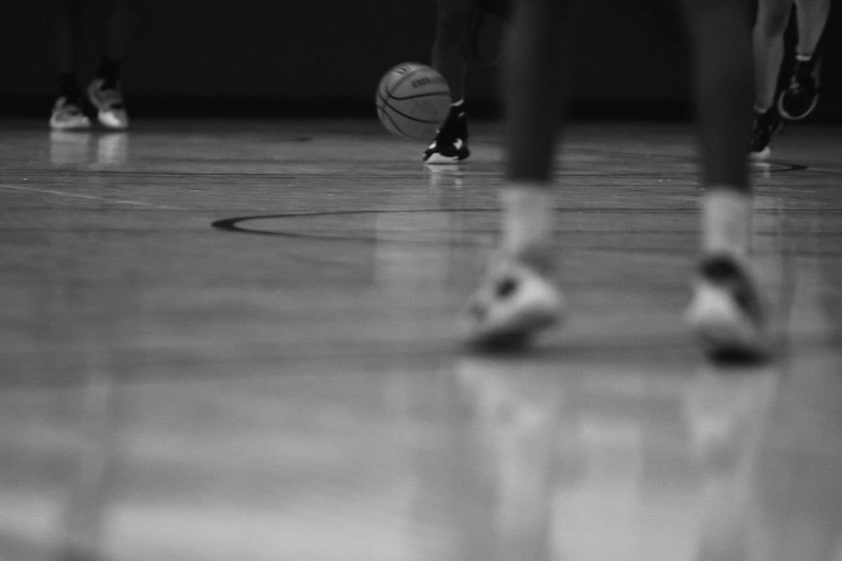 People playing basketball